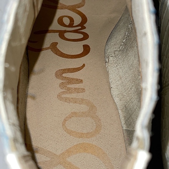 Sam Edelman Women's Ankle Booties Size 10M "Winona" White Leather Slip On - Picture 10 of 11